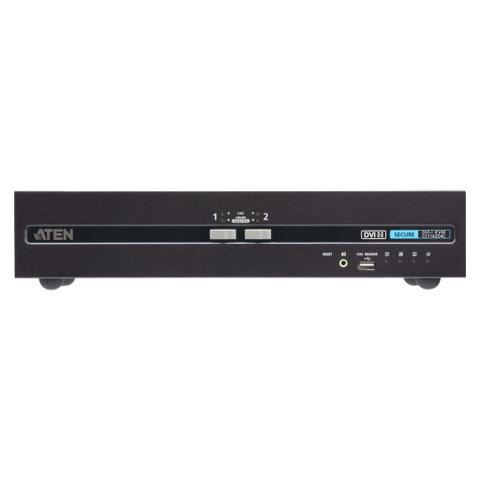ATEN 2 Port USB DVI Dual Display Secure KVM Switch with CAC - PSD PP v4.0 Compliant