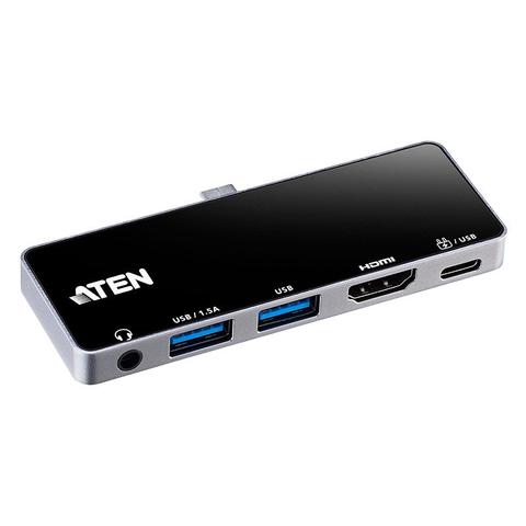 ATEN UH3238 USB-C 5-in-1 Multiport Travel Dock with Power Pass-Through