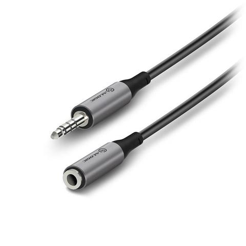 Alogic Ultra 2m 3.5mm Stereo Audio Extension Cable (M/F) - Space Grey