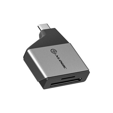 Alogic Ultra Mini USB-C SD and Micro SD Card Reader - Space Grey