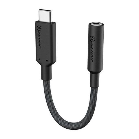 Alogic Elements Pro 10cm USB-C to 3.5mm Audio Adapter - Black