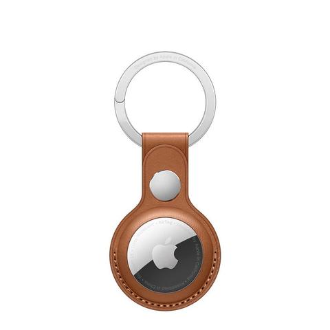 Apple Airtag Leather Key Ring Saddle Brown -MX4M2FE/A