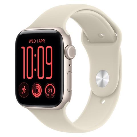 Apple Watch SE 3 44mm Starlight Aluminium GPS + Cellular Sand Sport Band (M/L)
