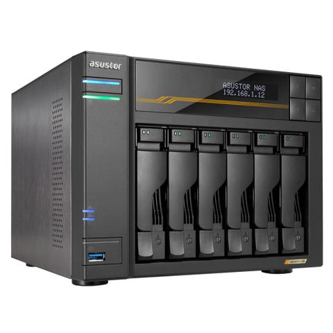 Asustor Lockerstor 6 AS6806T 6-Bay Diskless NAS Ryzen V3C14 Quad-Core CPU 16GB RAM