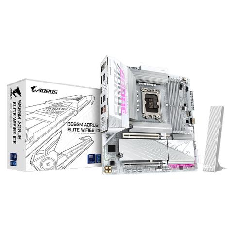 Gigabyte B860M AORUS ELITE WIFI 6E ICE Intel LGA 1851 Micro-ATX Motherboard
