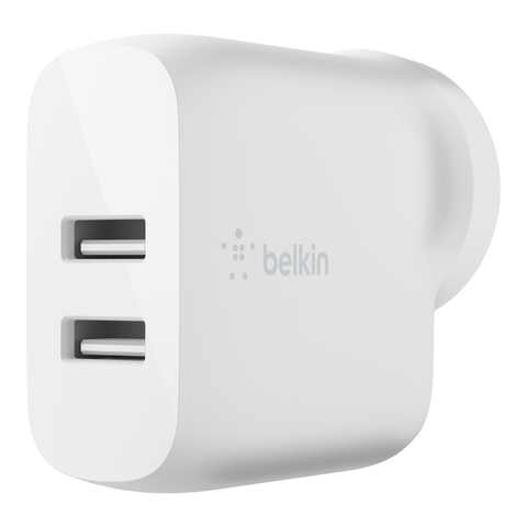 Belkin 24W BoostCharge Dual USB-A Wall Charger (White)