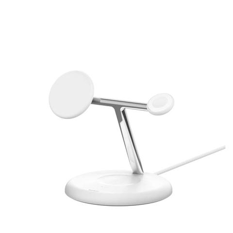 Belkin BoostCharge Pro 3-in-1 15W Magnetic Wireless Charging Stand w/ Qi2 - White