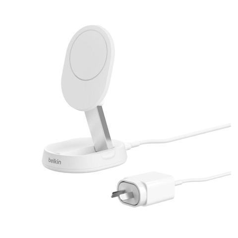 Belkin BoostCharge Pro Magnetic Charging Stand with Qi2 (White)