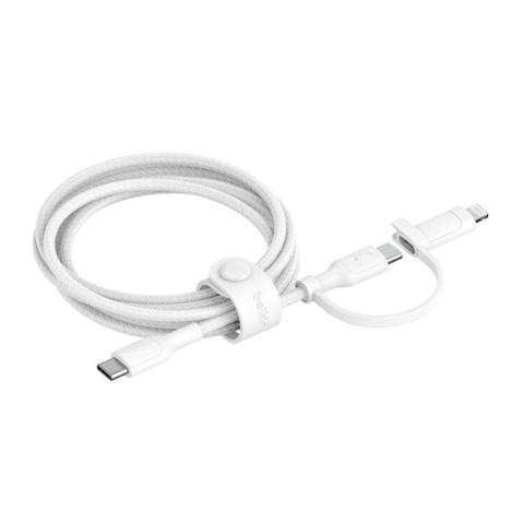 Belkin BoostCharge Pro 1.5m 2-in-1 USB-C Cable with Lightning Connector - White