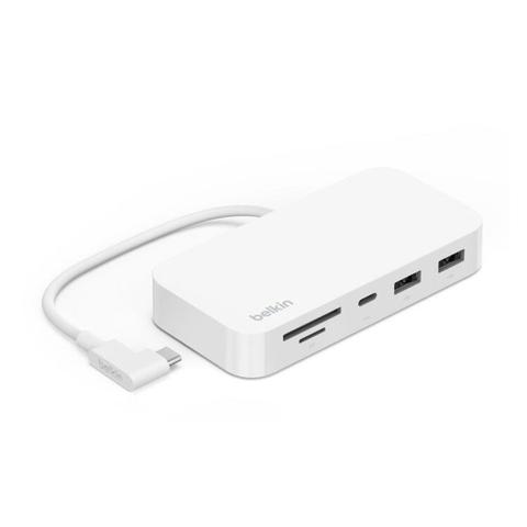 Belkin Connect 6-in-1 USB-C Multiport Hub with Mount - White