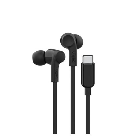 Belkin SoundForm USB-C Wired Earbuds with Adjustable Volume Limiter - Black