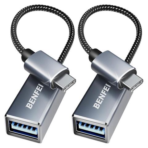 BENFEI 262GY-2P USB 3.0 USB-C to USB-A Adapter - 2 Pack
