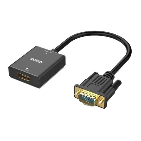 BENFEI Uni-Directional HDMI to VGA Monitor Adapter (F/M) w/ 3.5mm Audio Jack