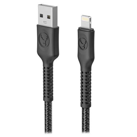 Bonelk 1.2m Long-Life Easy Grip USB-A to Lightning Cable (Black)