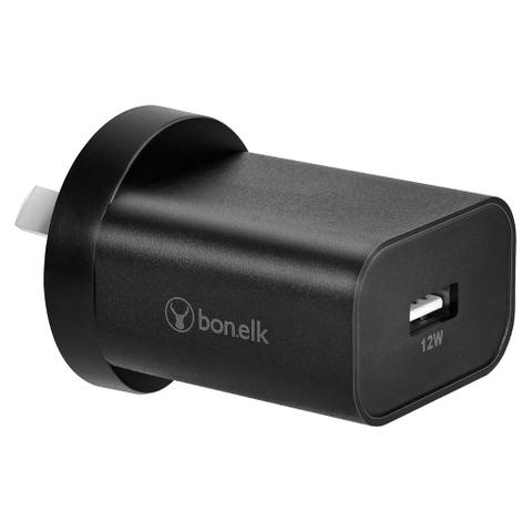 Bonelk USB-A Wall Charger 12W (Black)