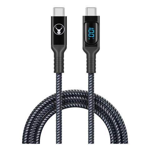 Bonelk 1.5m USB-C to USB-C Long Life Digital Cable 100W (Black)