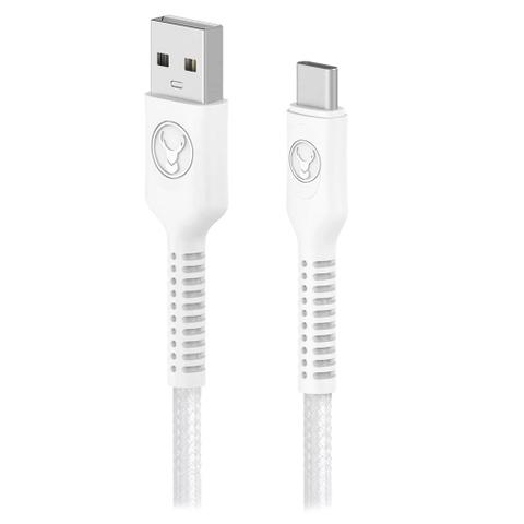 Bonelk 2m Long-Life Easy Grip USB-A to USB-C Cable 60W (White)