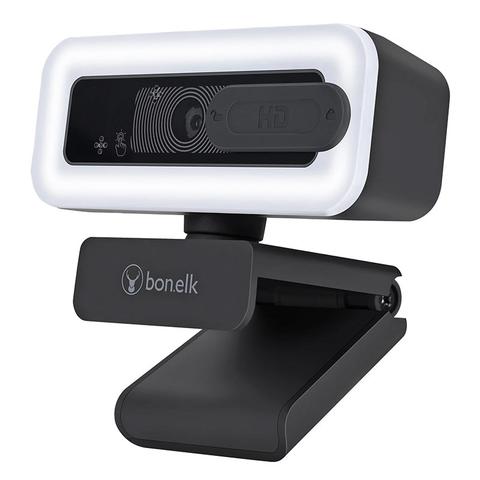 Bonelk USB Webcam Pro LED Clip On 1080p (Black)