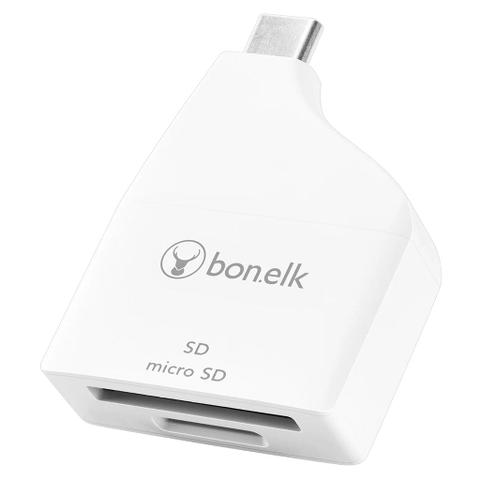 Bonelk USB-C To MicroSD / SD Adapter - White