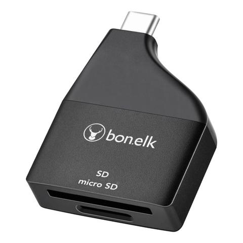 Bonelk USB-C to MicroSD/SD Adapter (Black)