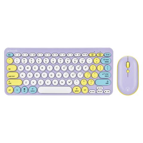 Bonelk KM-383 Wireless Keyboard and Mouse Combo (Lilac)