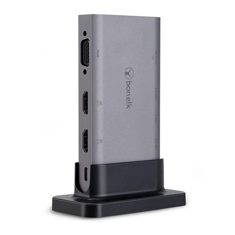 Bonelk Desktop Series 9 in 1 USB-C Multiport Hub (Space Grey)