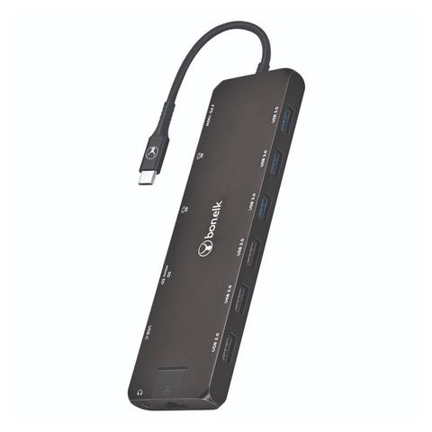 Bonelk Long-Life USB-C to 14-in-1 Multiport Hub (Black)