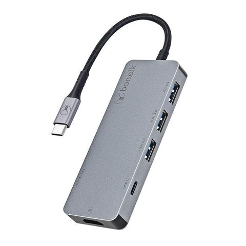 Bonelk Long-Life USB-C to 6-in-1 Multiport Hub (Space Grey)