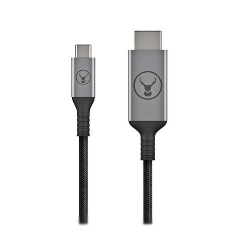 Bonelk USB-C to HDMI Long Life Cable (Black/Space Grey)