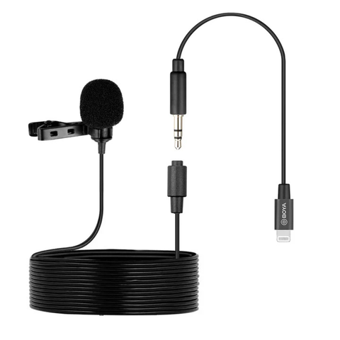 Boya BY-M2 Lavalier Clip On Lapel Microphone for iOS Devices
