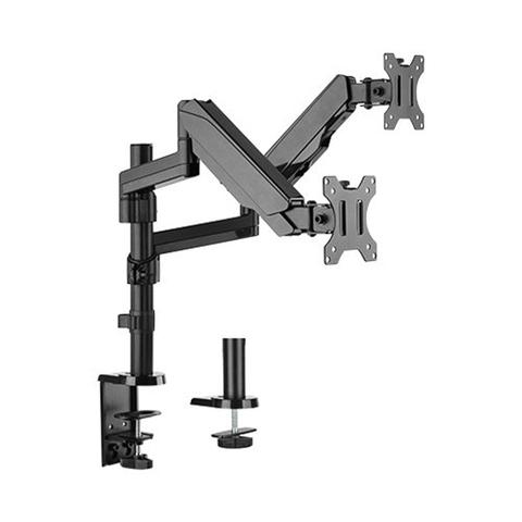 Brateck Dual Monitor Full Extension Gas Spring Dual Monitor Arm 17"-32"