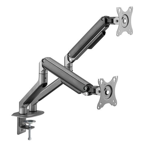 Brateck Dual Monitor Economical Spring-Assisted Monitor Arm (Space Grey)