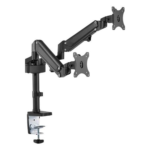 Brateck Dual Monitor Heavy-Duty Aluminium Gas Spring Monitor Arm - 17"-32"