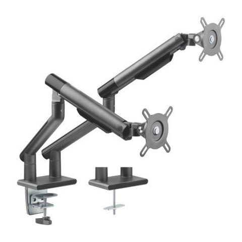 Brateck Dual Monitor Premium Slim Aluminum Spring-Assisted Monitor Arm - 17"~32"