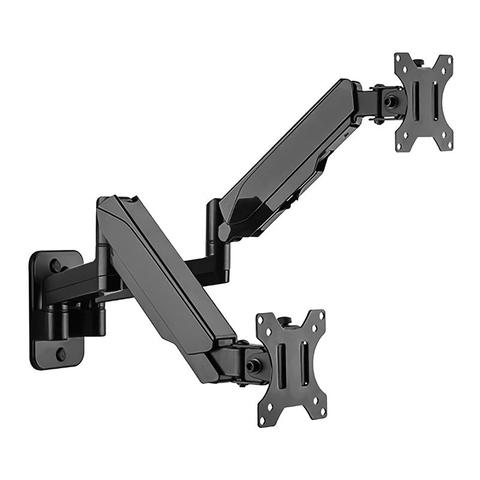 Brateck Dual Monitor Wall Mounted Gas Spring Monitor Arm 17"-32"