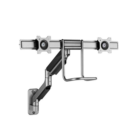 Brateck Fabulous Wall Mounted Gas Spring Dual Monitor Arm - 17"-32"