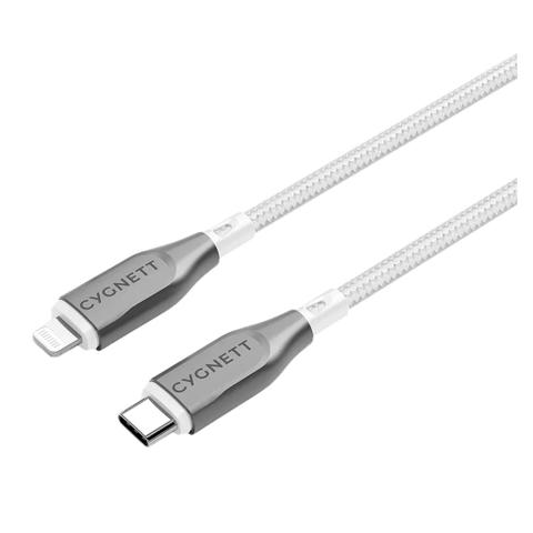 Cygnett Armoured 1m Lightning to USB-C Cable (White)