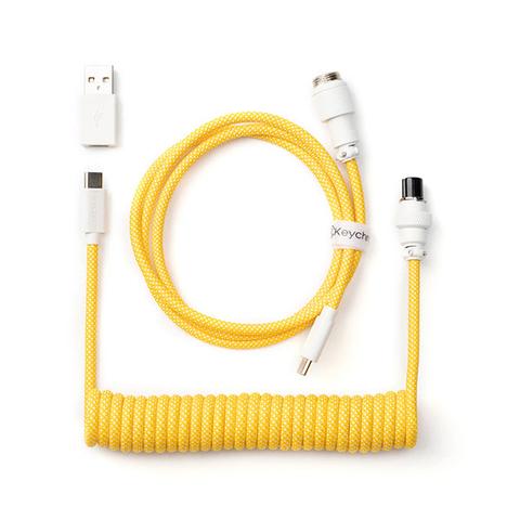 Keychron Coiled Aviator Cable (Yellow / Straight)