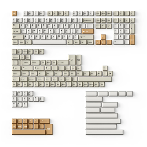 Keychron Cherry Profile Double-shot PBT Keycaps Set - Camel (218 Keys)