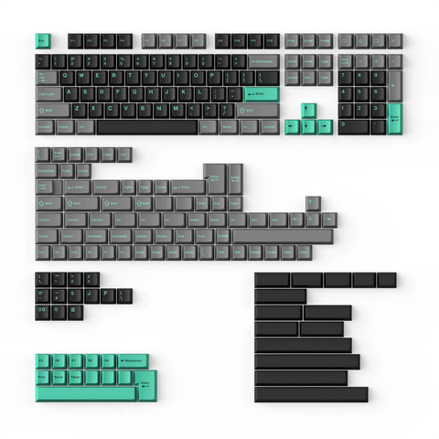 Keychron Cherry Profile Double-shot PBT Keycaps Set - Hacker Mint (218 Keys)
