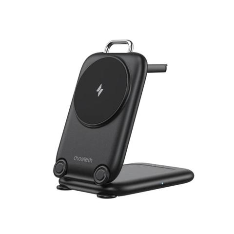 Choetech MagLeap 15W Qi2 3-in-1 Foldable Magnetic Wireless Charger - Black