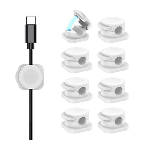 Choetech MCC001-WH Professional Grade Magnetic Lock Cord Holder Clips White - 6 Pack