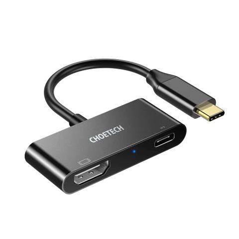 Choetech HUB-M03 .1m USB-C to HDMI Adapter 4K 60Hz w/ 60W PD Charging Port M/F