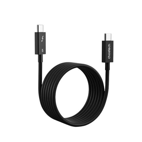 Choetech HyperLink Thunderbolt 5 1m 240W USB-C to USB-C Braided Cable - Black