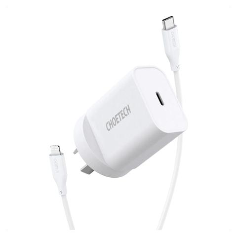Choetech Q5004CL 20W PD USB-C iPhone Fast Charger w/ MFi Certified USB-C Cable
