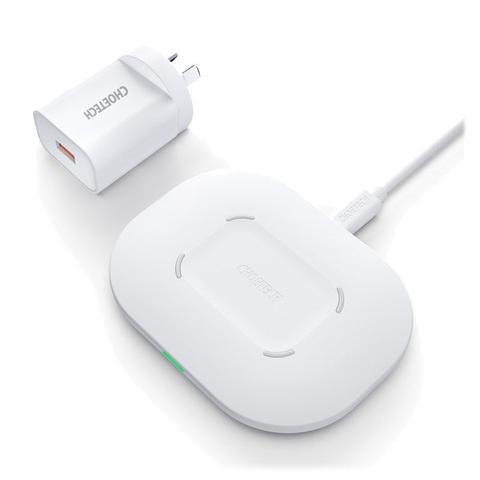 Choetech T550-F 15W Smart Fast Wireless Charging Pad for AirPods or Phone