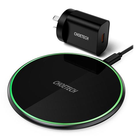 Choetech T559-F 15W USB-C Fast Wireless Charging Pad - Black
