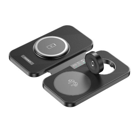 Choetech T616-F-BK 3-in-1 Magnetic Foldable Wireless Charger - Black