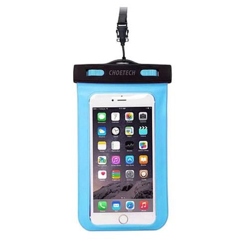 Choetech WPC007-BE Universal Waterproof Cell Phone Pouch Bag up to 8" - Blue