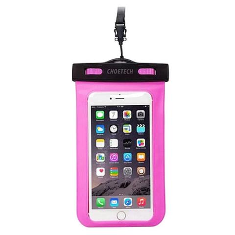 Choetech WPC007-PK Universal Waterproof Cell Phone Pouch Bag up to 8" - Pink